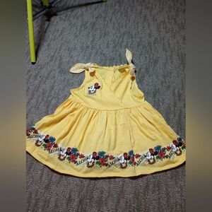 Yellow Kids Dress‎ with Floral Accents